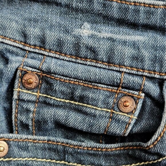 Seven7 Skinny Jeans Size 30 30X28 Blue Lightly Distressed Stretch Denim - Picture 6 of 11